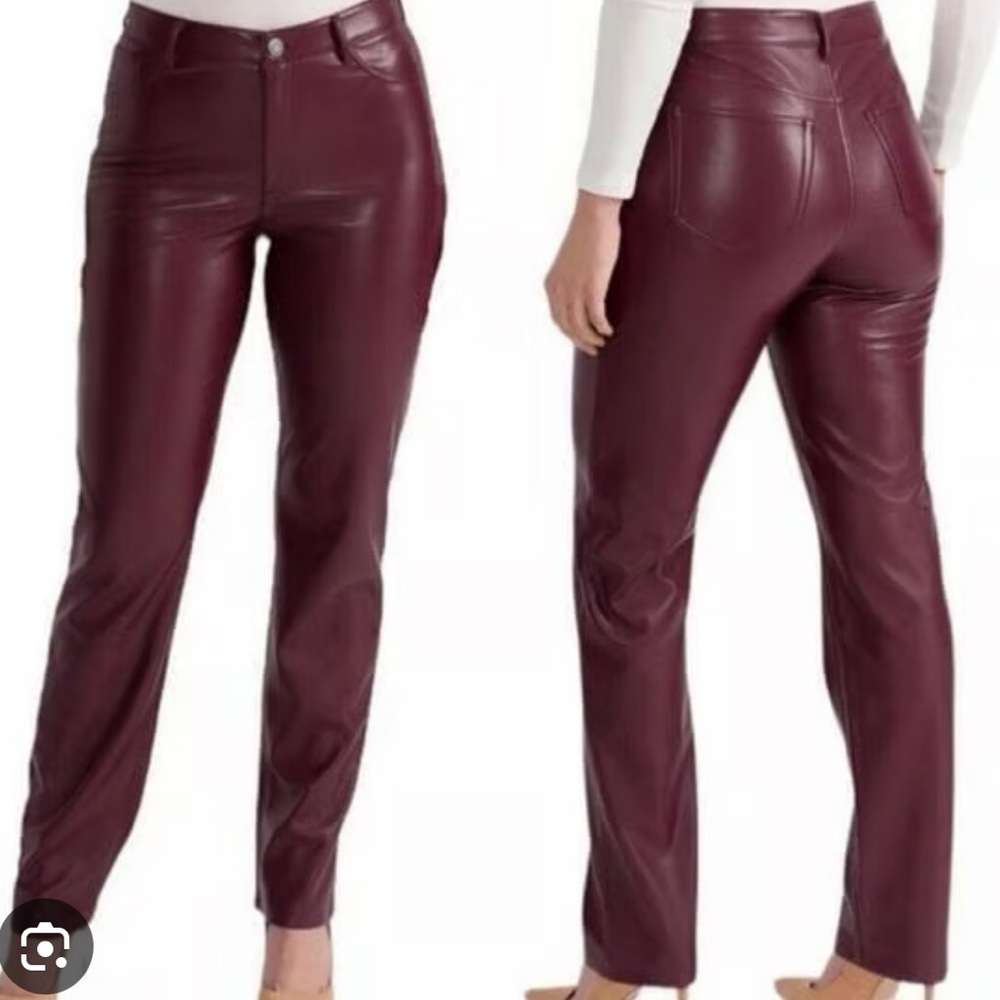 NWT Joie Burgundy Faux Leather Pants | Size 10